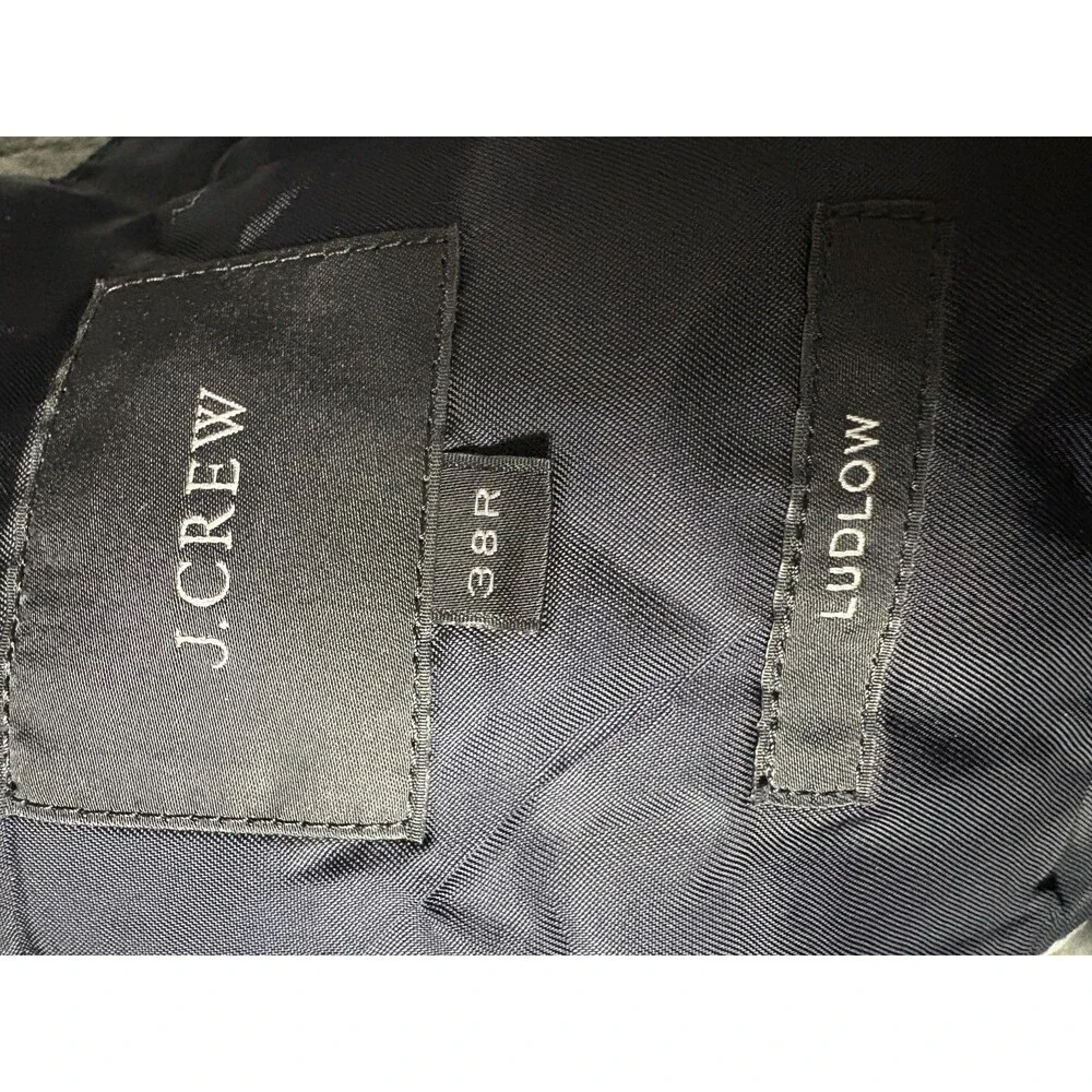J.CREW Suit Jacket Mens 38R Gray Wool Ludlow Slim 2 Btn Vitale Barberis Canonico